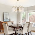 thumbnail image 3 of 31.5" Tassel Crystal Tree Branch Chandelier, Gold Modern 8-Light Pendant with Adjustable Height for High Ceilings Dining Room Living Room Foyer, 3 of 6