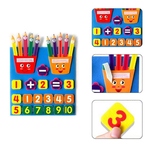 Numbers Felt Board Set Toddler Felt Counting Board Educational Toy Math Teaching Aid for Nursery, Preschool