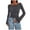Dark Gray, variant on Long Sleeve Shirts for Women Fall Crop Going Out Tops Casual Boat Neck Bell Sleeve Ribbed Ruched Y2k Slim Fitting Basic Tees