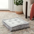 thumbnail image 3 of SAFAVIEH Belia Solid Floor Pillow, 25" x 25", Silver, 3 of 8