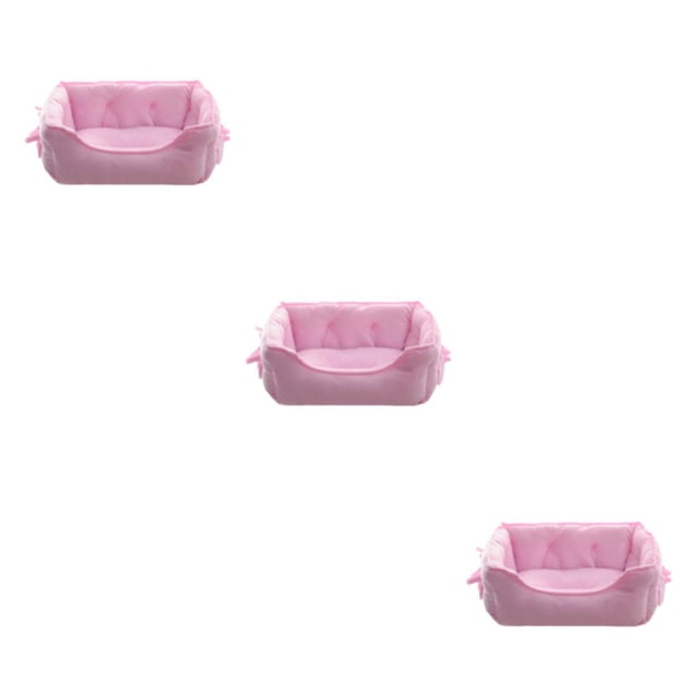 fastboy Dog Kennel Raised Rim For Optimal Head And Neck Support Washable Dog Bed pink S 3Set
