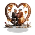 thumbnail image 2 of ERK 1Pcs Valentine Heart Rose Rabbit Acrylic Desk 2D Ornament Home Cute Valentine Theme Design, 2 of 5