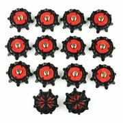 14pcs Metal Thread Soft Golf Shoe Spikes Studs Replacement For FootJoy Red Black