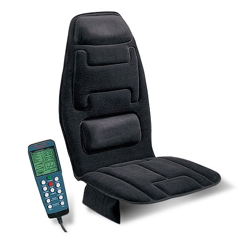 Relaxzen Memory Foam Seat Cushion Massager With Heat And Lumbar Support
