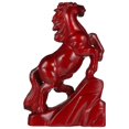 thumbnail image 3 of Standing Horse Figurine - 14 cm Wooden Horse Statue Hand-Carved Animal Sculpture Unique Decorative Art Figurine for Home Decor Living Room Bedroom Off, 3 of 4
