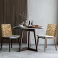 thumbnail image 4 of TSOVTHRID Bohemia Floral Orange Print Washable Chair Back Covers Dining Chair Protector Cover Elastic Chairs Slipcovers for Home Banquet Farmhouse Kitchen Dining Room, Set of 2, 4 of 7