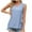 Sky Blue, variant on Annhoo Women's Cotton Linen Tank Tops Lightweight V Neck Sleeveless Tanks Summer Breathable Wide Strap Tanks