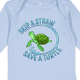 thumbnail image 4 of Inktastic Skip a Straw Save a Turtle with Cute Green Sea Turtle Boys or Girls Long Sleeve Baby Bodysuit, 4 of 5