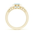 thumbnail image 2 of ANGARA Natural Vintage Style Bezel-Set 1.5 ct Aquamarine Ring with Diamonds in 14K Yellow Gold for Women (Size-9x7mm) | March Birthstone, Anniversary, Jewelry Gift for Women | Natural Aquamarine Ring, 2 of 9