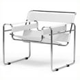 thumbnail image 1 of Jericho Leather Accent Arm Chair in White, 1 of 5