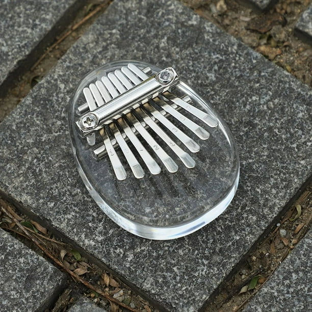 Mini Kalimba de 8 Teclas, Arcoíris, Cristal Transparente, Kalimba, Instrumento de Piano para Dedo,