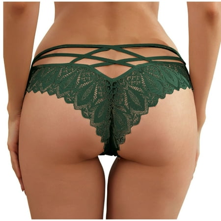 Summer Savings Clearance!HomeGardon Women Underwear Briefs Plus Size Panties for Women Lingerie G-string Lace Briefs Underwear Panties T String Thongs Knick S-XXXXXL