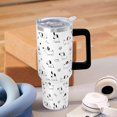 thumbnail image 2 of 40 oz Dog Tumbler With Handle and Straw, Leakproof Stainless Steel Insulated Tumbler, Cup Holder Friendly, Birthday Christmas Gifts for Women Men Who Loves Dog, Travel Coffee Mug Water Bottle, 2 of 6