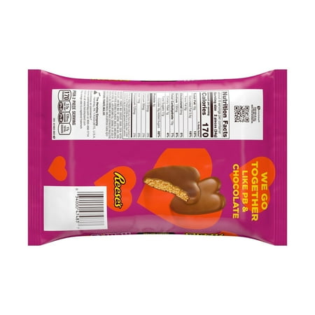 Reese's Milk Chocolate Peanut Butter Snack Size Valentine's Day Candy, Bag 9.6 oz