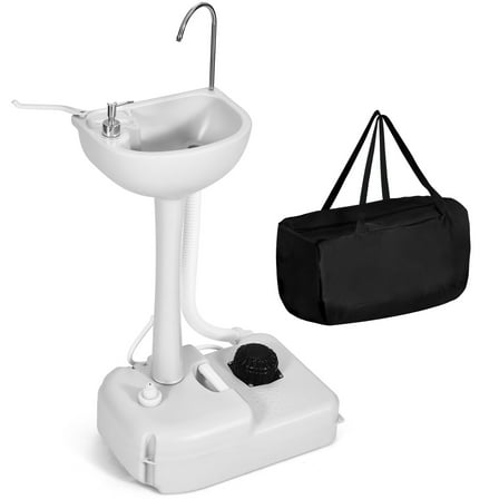 PetFurnishn Portable Camping Sink RV Barber Kitchen Outdoor Hygiene Wash Sink Basin Faucet