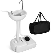 TYUIOP Portable Sink Camping Hand Washing Station and Carry Bag, Rolling Wheels, Soap Dispenser, Towel Holder, for Outdoor, Travel, Boat, Gather, Garden, Worksite