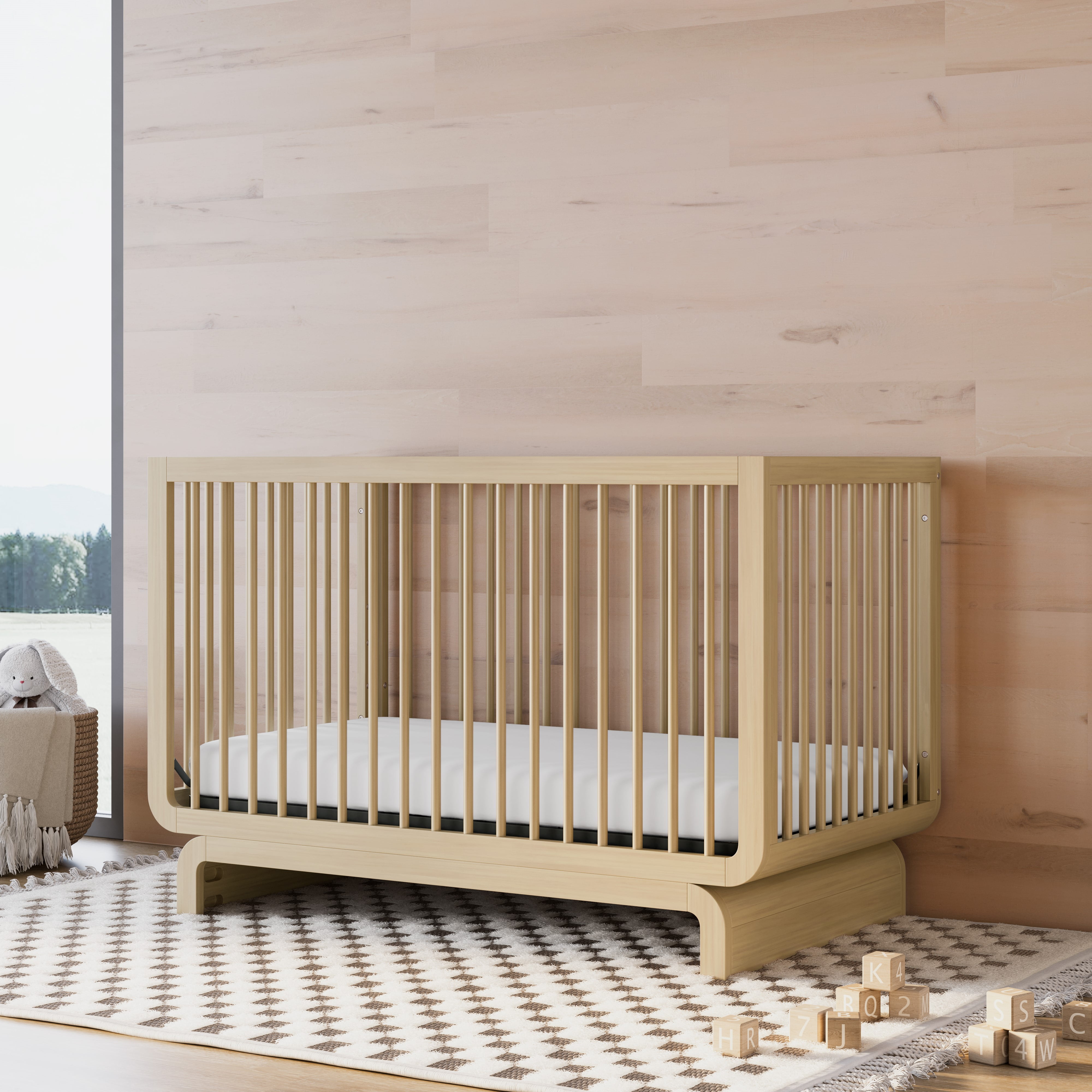 Art of Nursery by Storkcraft Santorini 5-in-1 Convertible Baby Crib, Driftwood
