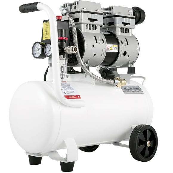 KFFKFF 6.6 Gallon Air Compressor, 1 HP Mobile Air Compressor, 750W Oil-Free Steel Tank, 115 PSI Pancake Air Compressor, Exceptionally Quiet for Household Fixes and Tire Pumping