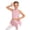 Pink, variant on Kids Girls 2 Piece Rhinestone Crop Top and Tassel Feather Skirt Leotard Ballet Latin Jazz Dance Dress Red 6