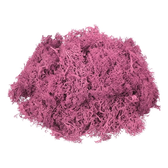 Uxcell 4.6oz Preserved Reindeer Moss Rose Pink Decorative Artificial Fake Moss