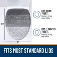 thumbnail image 5 of Buganda Soft Microfiber Toilet Lid Cover, Washable Bathroom Seat Covers, Fits Most Round, Elongated and Oblong Lids, Grey, 19.5"X18.5", 5 of 8
