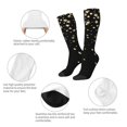 thumbnail image 3 of Naloa Star Silver Glitter Knee Socks, High Socks Long Stretchy Sock Women Knee High Stocking, Long Socks for Women, 3 of 6