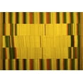 thumbnail image 1 of Ahgly Company Indoor Rectangle Abstract Yellow Contemporary Area Rugs, 2' x 4', 1 of 4