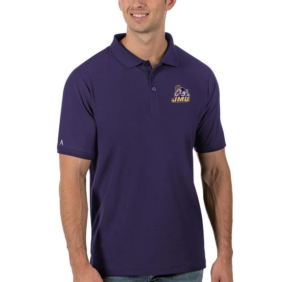 Men's Antigua Purple James Madison Dukes Legacy Pique Polo