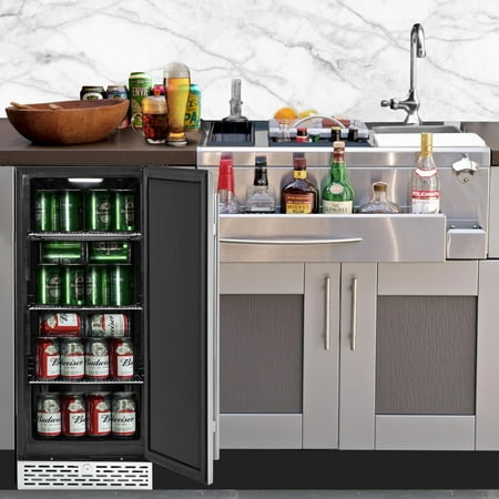 Whynter - Built-in or Freestanding 2.9 cu. ft. Beer Keg Froster Beverage Refrigerator - Stainless Steel