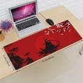 thumbnail image 3 of Japanese Cherry Blossom Samurai Black Red XXL XL Large Gaming Mouse Pad for Desk, Non-Slip Long Extended Keyboard Pads Mousepad Rubber Table Mat 31.5 X 11.8 Inch, 3 of 8