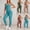 Khaki, variant on Athletic Rompers for Women Ribbed Long Sleeve Bodysui Stretch Women Workout Outfit Seamless Tummy Control Jumpsuits