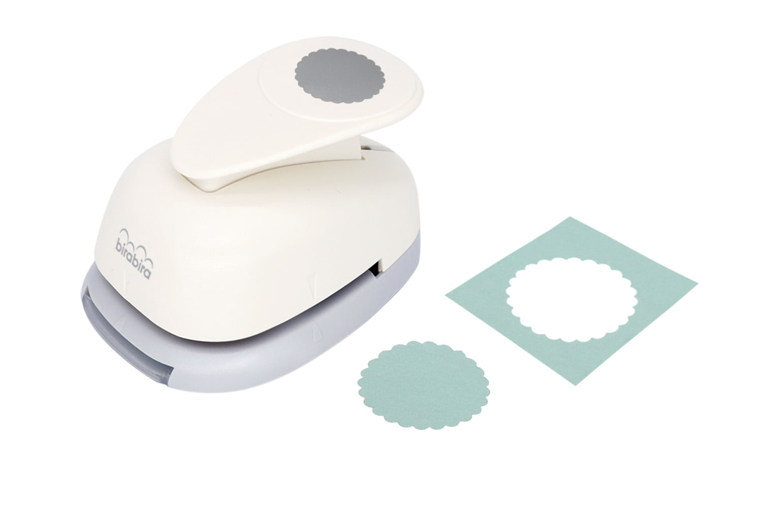 Bira Craft 1.25 inch Scalloped Circle Lever Action Craft Punch for Paper Crafting Scrapbooking Cards Arts