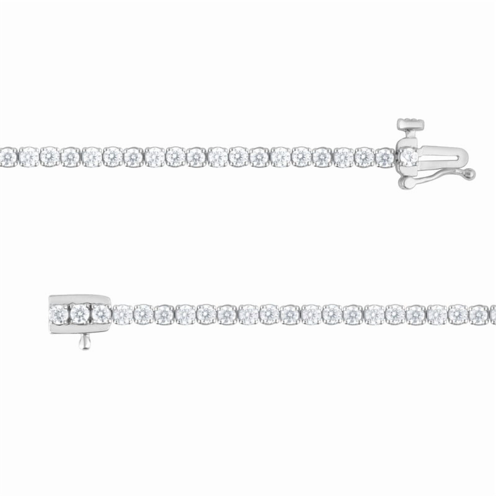 Unique Moments Women's 3 Carat T.W. Round Lab Grown Diamond Tennis Bracelet Sterling Silver