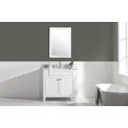 thumbnail image 2 of Burbank 36" Single Sink Bathroom Vanity Set in White with Carrara Marble Top and Farmhouse Sink - No Assembly Required, 2 of 8