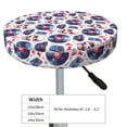 thumbnail image 2 of Kdxio record rock music Skull Print Stool Covers Round,Stretch Round Bar Stool Covers Washable Bar Stool Cushion Slipcover for 12-15 Inch Chair, 2 of 5