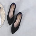 thumbnail image 2 of Zapatos para Vestir Punto Pisos Casuales Mujeres Cómodo Cuña Baja Clásico, 2 of 8
