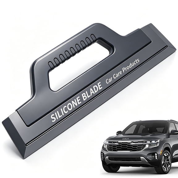 NUAN Car Window Squeegee, 11.8in Silicone Windshield Squeegee Wiper for Shower, Glass and Mirror, Removes Stains