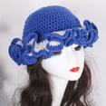 thumbnail image 3 of Jesscasday Handmade Crochet Bucket Hat for Woman Teen Outdoor Commute Fisherman Hat Ruffled Brim Winter Windproof Carnival Hat, 3 of 21