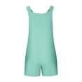 thumbnail image 3 of Ruyang Short Linen Overall for Teen Girls Adjusted Strap Sleeveless Wide Leg Short Jumpsuit Summer Romper Kids Casual Overall, 3 of 5