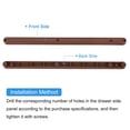 thumbnail image 4 of Unique Bargains Drawer Slides, 2 Pack 300mm - Plastic Drawer Rails, Side Mounted Grooved Guide Rails for Cabinet Drawers (Brown), 4 of 5