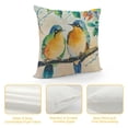 thumbnail image 4 of Leisuo Love Birds Throw Pillow Cover Decorative Print Flower Accent Pillow Case Rectangle Cushion Pillowcase Couch Bed Bedroom Car Couch Blue Green Yellow White, 4 of 5
