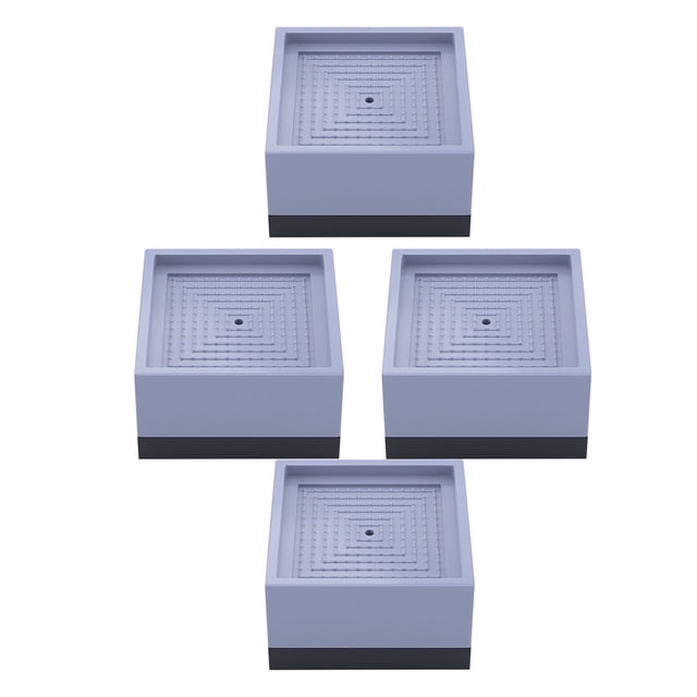 WREESH Rehausseur de Pied de Lit Meuble Universel Carré Tapis Rehausseur base Réfrigérateur 4 Pcs