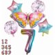 thumbnail image 1 of Butterfly Balloon Birthday Decoration 7 Years Set - Butterfly Balloons, Butterfly Party, Number 7 Balloon Pink Rainbow, Foil Balloon Animals Happy Bir, 1 of 4