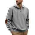 thumbnail image 1 of pstuiky camisas de manga larga para hombre, Blusa informal y moderna de color liso con capucha, manga larga y bolsillos abotonados para hombre Tops de talla grande para hombre xl, 1 of 4