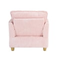 thumbnail image 6 of 36" Small Chaise Lounge Indoor, Modern Corduroy Sleeper Chair with Ottoman and Armrests, Single Sofa Chair with Thick Cushion for Living Room, Pink, 6 of 7
