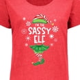 thumbnail image 4 of Inktastic Funny Christmas I'm the Sassy Elf with Shoes and Hat Women's Plus Size T-Shirt, 4 of 5