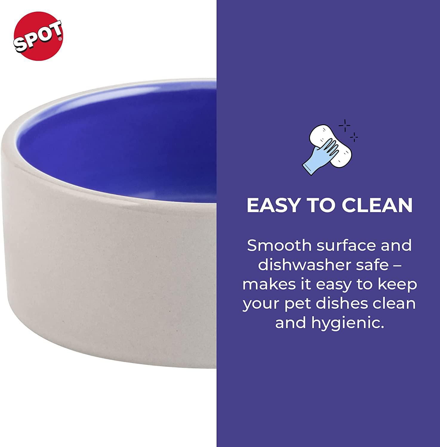 SPOT 5.25" Standard Crock Stoneware Cat Dish, 5.25"L x 5.25"W x 1.5"H