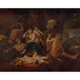 thumbnail image 3 of Nicolas Poussin 18x15 Black Modern Framed Museum Art Print Titled - The Childhood of Bacchus (ca 1630), 3 of 5
