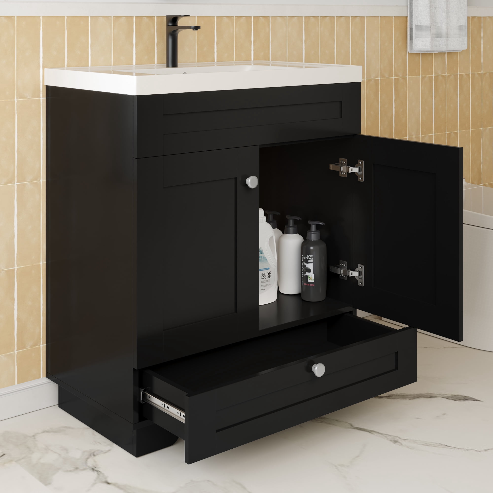 25 Inch Free-standing Single Bathroom Vanity Cabinet Base Only