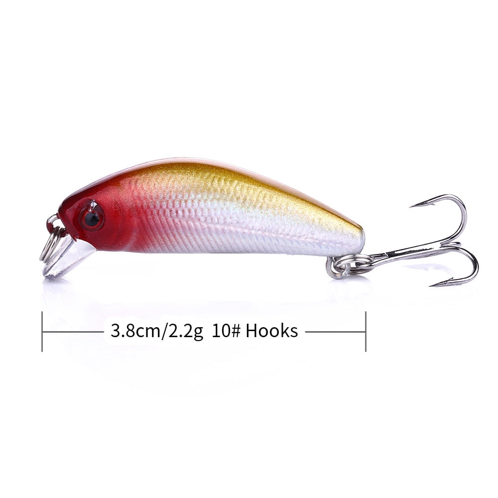 HENGJIA Minnow Bass Fishing Lures, Jerkbait Lure Set Hard Baits Deep Diving Crankbait for Catfish Walleye Trout Fishing Bait 4Pcs/kit